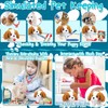 TEUVO Walking Dog Toys for Kids, 15Pcs Realistic Electric Interactive