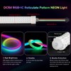 BTF-LIGHTING 13.1FT WS2811 WS2812B IC RGB 360 Degree Round Reticulate