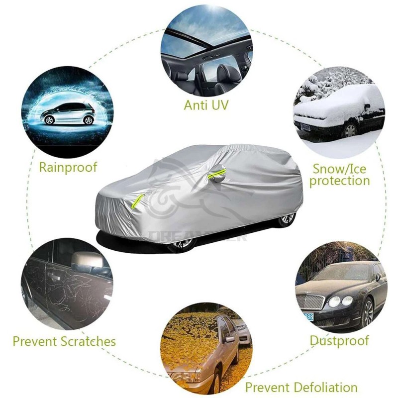 DREAMIZER Car Cover Outdoor Waterproof UV Rain All weather Protection