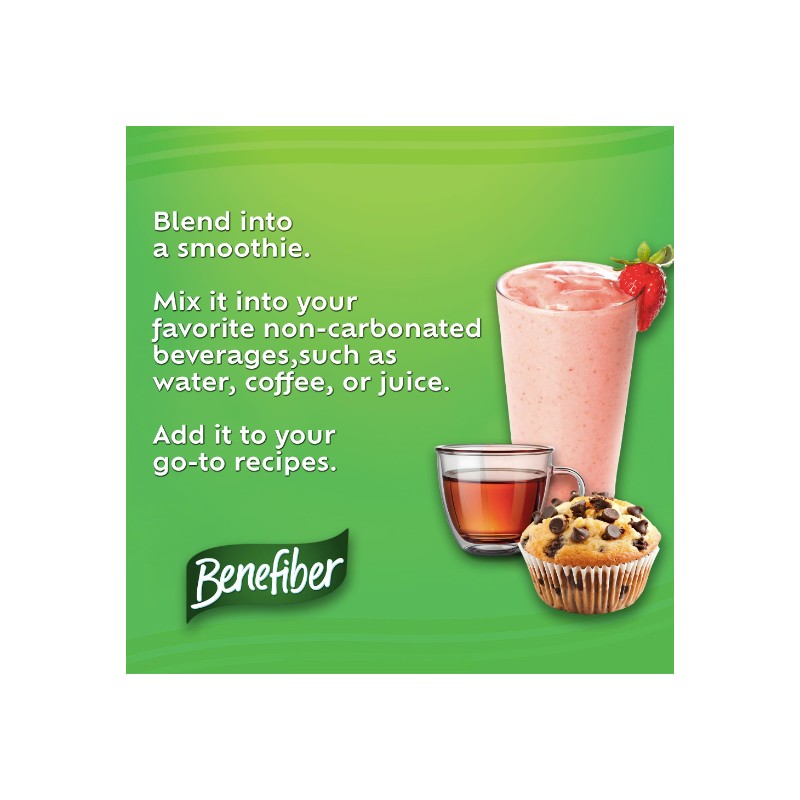 Benefiber Prebiotic Dietary Fibre Powder, Unflavoured, Sugar-Free, Daily Fibre -