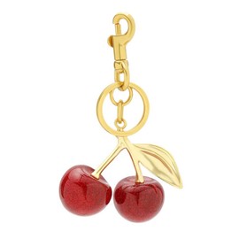 YTCXXS Glitter Cherry Keychain Charm Purse Handbags Accessory Cute Bag Charms with Key Ring and Clip