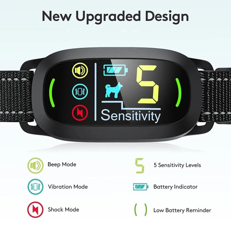 [New] Houndware Multi-Functional Dog Anti Bark Collar with Vibration& Static,