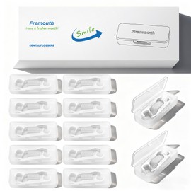 Fremouth 140 Count Braces Flossers with 10 Travel Cases, Orthodontic Flossers for Braces - Ortho Dental Floss Picks, 14 Count (Pack of 10)
