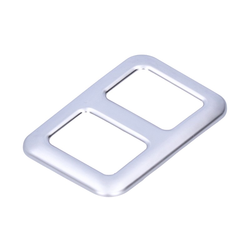 Rear Trunk Trailer Button Frame ABS Silver Trim Fit for