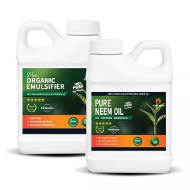 Yield Titan Organic Emulsifier with Citronella & Cold-Pressed Neem Oil Combo - 16oz