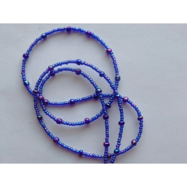 Handmade STARS IRIDESCENT IRIS GLASS SEED BEADS EYEGLASSES HOLDER READERS