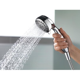 Delta Faucet 7-Spray Touch-Clean Hand Held Shower Head with Hose, Chrome, 75700