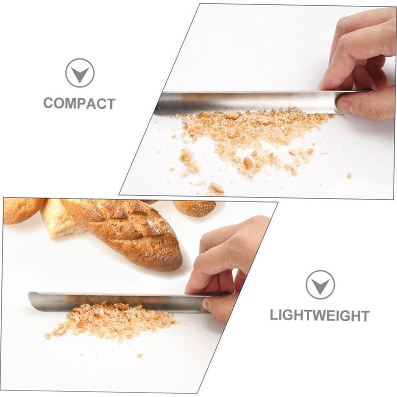 TOVINANNA Stainless Steel Crumb Scraper 2 Pieces Tabletop Bread Crumb