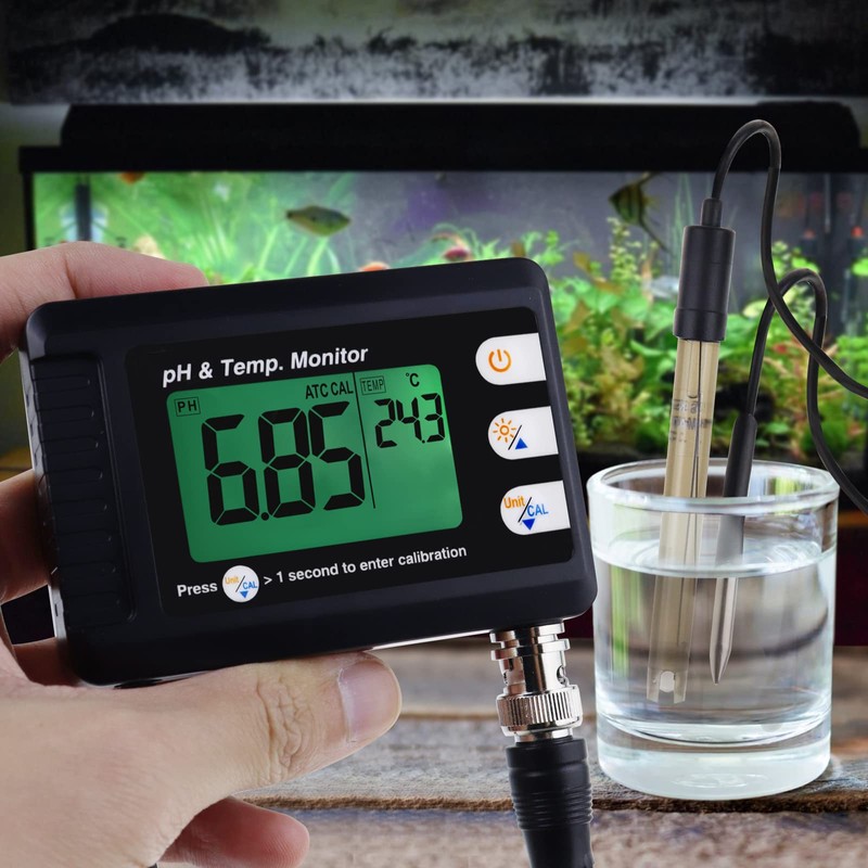 2 in 1 pH & Temperature Meter Digital pH Monitor
