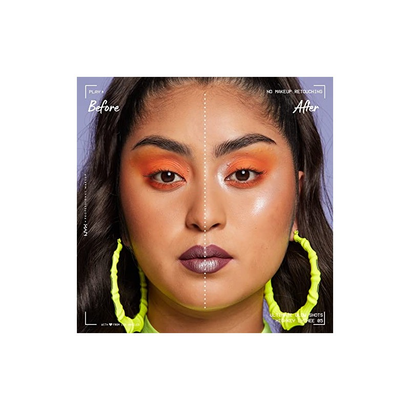 NYX Professional Makeup, Glow Shots, Sombra de ojos liquida, Highkey