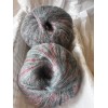 Mohair Silk Yarns Variegated Green W/moments Of Grey & Coral