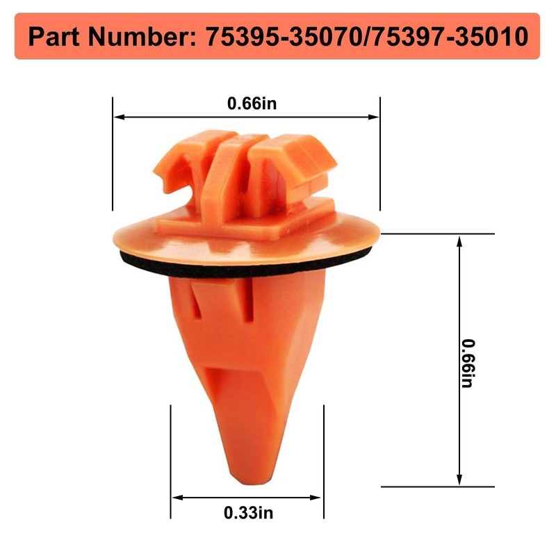 SecosAutoparts 38PCS Fender Flare Retainer Clips 75397-35010 75495-35010 Fit for