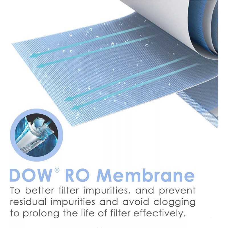 Waterdrop WD-G3-N2RO Filter, Replacement for WD-G3-W Reverse Osmosis System