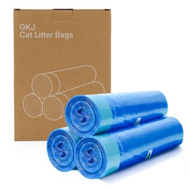 GKJ Cat Litter Refill Bags, 48pcs for Up to 12-Month Supply, Replaced Cat Waste Bags for Litter Trash Can, 7-Layer EVOH Odor Control, One-Pull Seal, No Twisting, No Tying