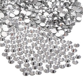 NCB 3000pcs Flatback Round Glass Nail Art Rhinestones Crystal for DIY Making Accessories Shoes, Clothes, Face Art, Bags, Manicure (Labrador, SS5 3000pcs)