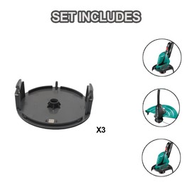 Lawn Trimmer Spool Cover, Grass Trimmer Spool Cap Compatible with Bosch UnicersalGrassCut 18/18-26/18-260, 1600A01R5J Grass Trimmer Cap (3 Replacement Spool Cover)