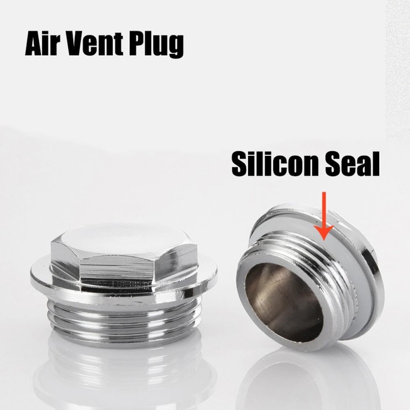 Pack of 4 1 inch radiator vent plugs, manual radiator