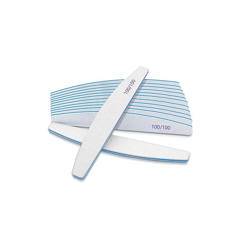 12 PCS Double Sided Emery Board Nail Files, 100/100 Grit
