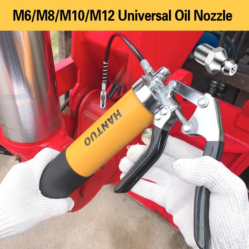 Grease Gun with Quick Release Coupler, 8000 PSI Heavy Duty