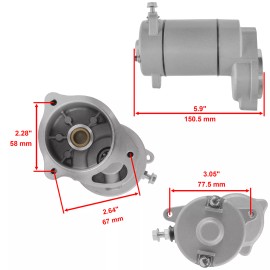 Caltric Starter With Drive Bendix and Relay Solenoid for Polaris Trail Blazer 250 91-06
