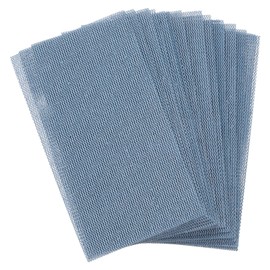 sourcing map 15pcs Mesh Sanding Sheets 180 Grits 2.8" x 5" Ceramic Abrasive Wet Dry Sandpaper Dust-Free Hook and Loop Abrasive Pads for Car Woodworking Metal Polishing & Grinding