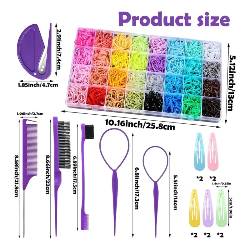2000 Pc Mini Ligas Para El Cabello Y Pinzas Niñas