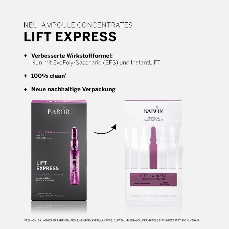 BABOR Lift Express Anti-Ageing Serum Ampoules for the Face, Instant