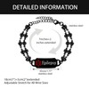 JunyiDIY Epilepsy Medical Bracelet Adjustable Black Heart Link Medical Alert