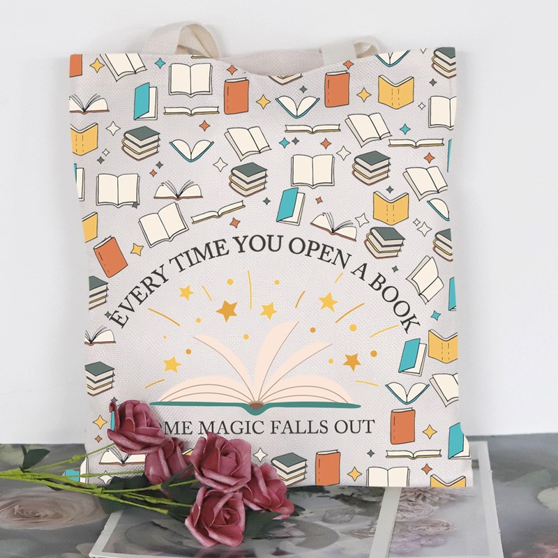 PLITI Book Lover Tote Bag Every Time You Open a
