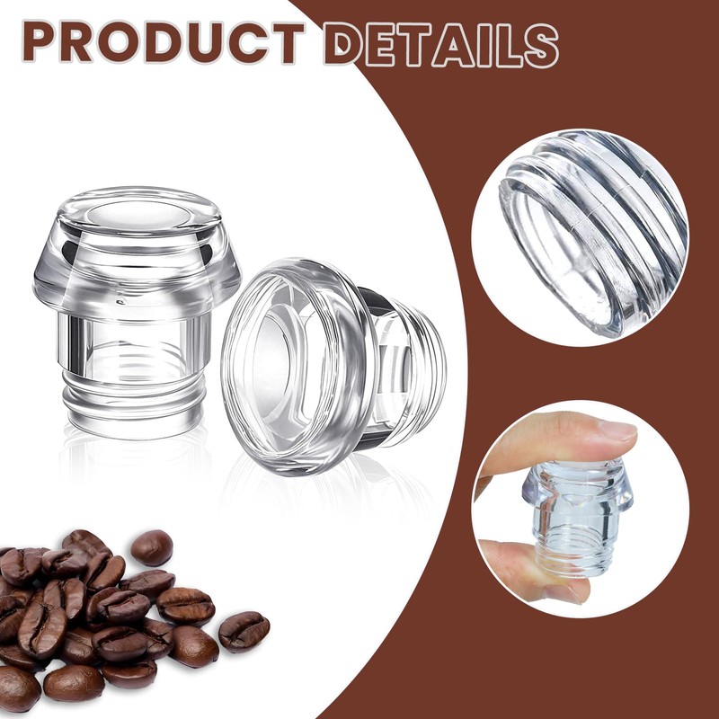 2 Sets Coffee Percolators Knob Replacement Knob Top and Washer
