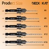 DECKRKAT 12-Piece Countersink Drill Bit Set - 3-in-1 Wood Counterbore