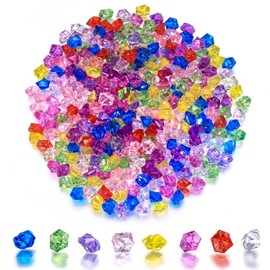 YITYDaMai Pack of 300 Decorative Diamonds, Colourful, Acrylic Glitter Stones, Diamond, Decorative Crystal Stones Gemstones for Weddings, Parties, Table Decorations, Crafts, Vase, Decorative Diamonds