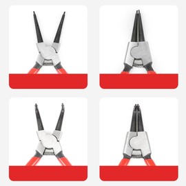 Ronyme 4Pcs 7 Inch Snap Ring Pliers Set Versatile Internal External Circlip Pliers