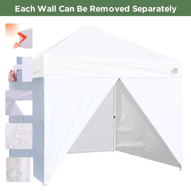 Eurmax USA Full Zippered Walls for 8x8 Easy Pop Up