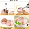 Lamkrtlp Ice Cream Scoop, Stainless Steel Cookie Scoop with Trigger,