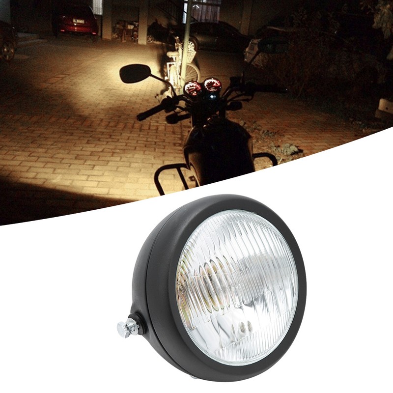 12V Universal Motorcycle Waterproof Dustproof Retro Headlamp High/Low Beam Front
