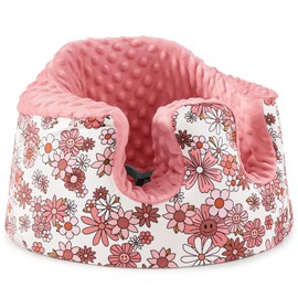 mamatepe Seat Cover Compatible with Bumbo Seat and Nuby Seat, Soft Breathable Cover for Baby Girl Boy, Anti-Slip, Cover Only, Pink