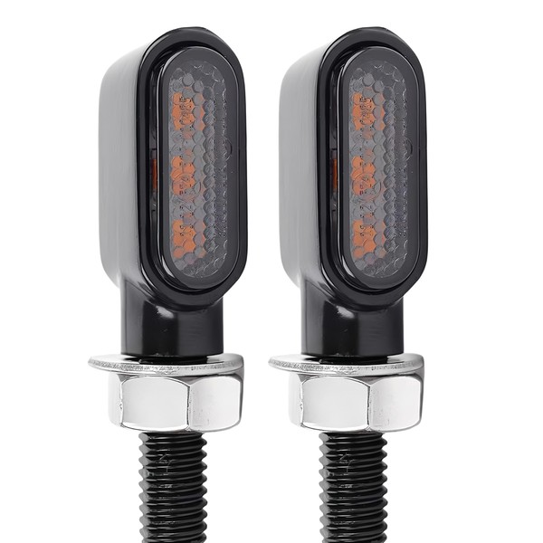 KICARYAJP Motorcycle Turn Signal, LED, Small, High Visibility, Ultra Brightness,
