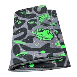 Wollhuhn Eco Boys / Girls Lightweight Loose Slip-On Scarf/Neckerchief/Loop Cotton Two Layers Jersey Transition Periods / Summer 32132220, Space Neon Green