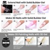 MIZHSE 30g Clear Solid Builder Gel and 15g 3D Nail
