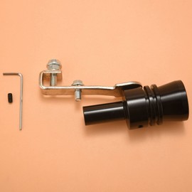 Tsudoku Aluminum Turbo Sound Whistle Exhaust Pipe Tailpipe BOV Blow-off Valve Simulator Black (Size XL)