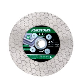 KURSTOL Tile Diamond Saw Blade - 4.5"/115mm Dual-Purpose Diamond Cutting Disc,Angel Grinder Blade Arbor 5/8"-11 Thread for Cutting and Grinding Ceramic Tiles,Porcelain,Granite,Marble
