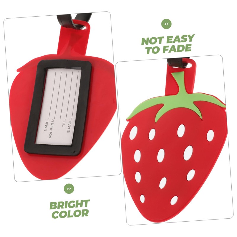 ABOOFAN Luggage Tag, Strawberry Handbag Tag, Luggage Hanging Label Tag,