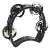 A-Star Small Half Moon Plastic Cutaway Design Tambourine, 4 Single