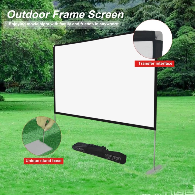HOIN Projector Screen with Stand 100 inch 16:9 HD 4K