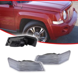 GTINTHEBOX Turn Signal Directional Lamp Front Set Parking Light Pair for 07-17 Jeep Patriot