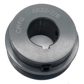 CMFG AK22-7/8 v Belt Pulley, 2.2 inch OD, 7/8 Inch Bore,Cast Iron Material, AK Single Groove Motor Pulley for "4L" or "A" or "3L" Belts