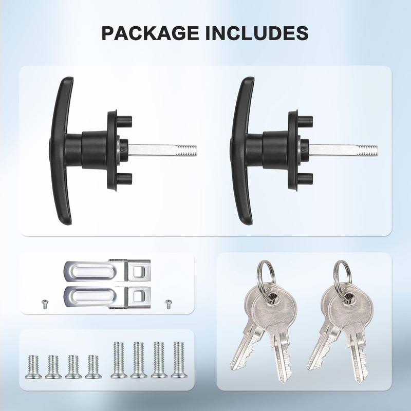 Jamgoer Truck Cap Locking T-Handle Truck Cap Topper Camper Shell