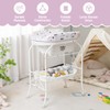 BABY JOY Baby Bathtub with Changing Table, Foldable Infant Diaper