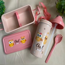 Lecute Set Lonchera Vaso Termo Escolar Oficina Lunch Antiderrame